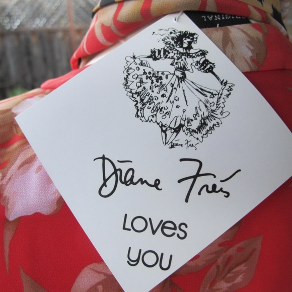 Diane Freis 2pc Skirt Top Georgette Dress w Scarf 8 10 12 Flower Leopard Pleats - Picture 11 of 14